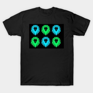 Green and blue lions T-Shirt